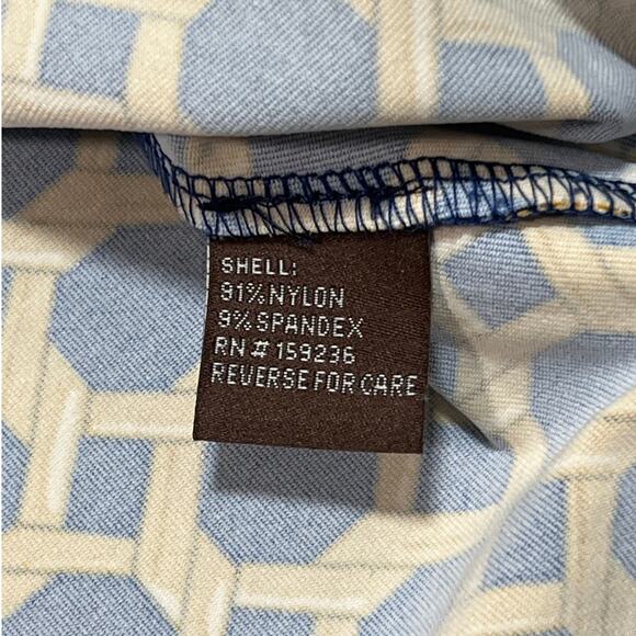 J McLaughlin Size XL Nylon Catalina Cloth Quarter Zip Pullover Chain Link Top - Picture 4 of 9